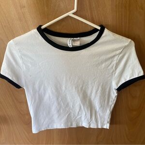 H&M cropped baseball t-shirt